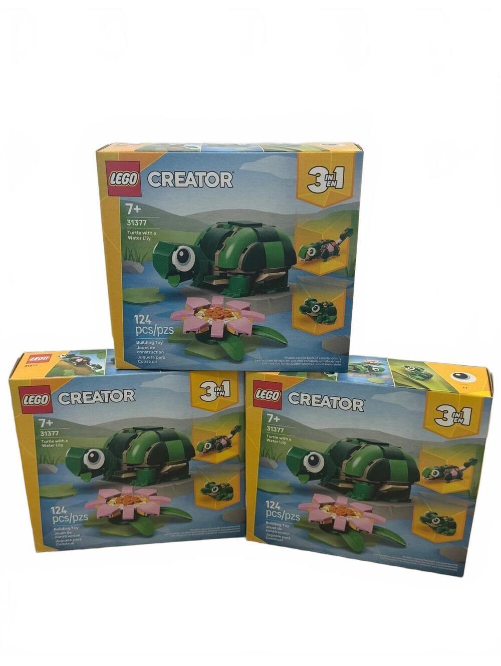 LEGO 31377 Turtle Water Lily Creator 3-in-1 (3 Identical Packs)